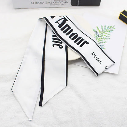 Long Hair Bows Scarf Headscarf Fashion Hair Ties Ribbons Multifunctional Headband Bandana Elastic Hair Accessories For Women