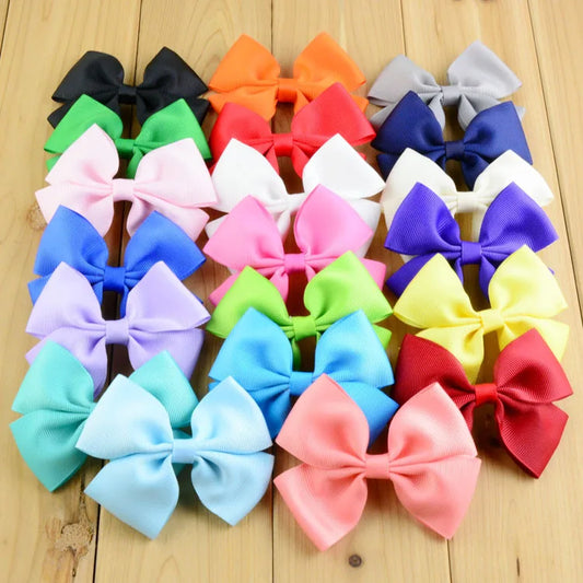 Lazos para el cabello de cinta de 9x7 cm, 100 unidades/22 colores, venta al por mayor, sin clip, para diademas, accesorios para el cabello