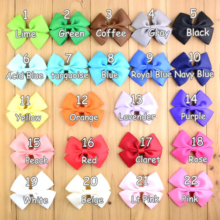 Lazos para el cabello de cinta de 9x7 cm, 100 unidades/22 colores, venta al por mayor, sin clip, para diademas, accesorios para el cabello