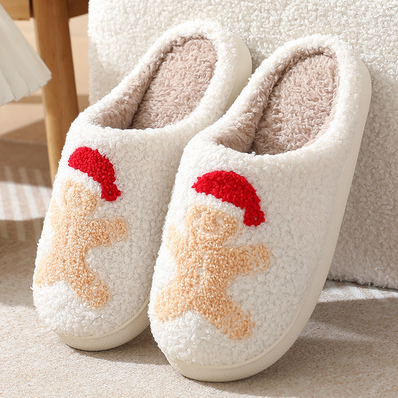 Pantuflas de algodón con estampado de hombre de jengibre para interiores y exteriores 