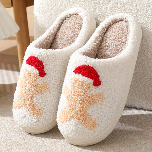 Pantuflas de algodón con estampado de hombre de jengibre para interiores y exteriores 