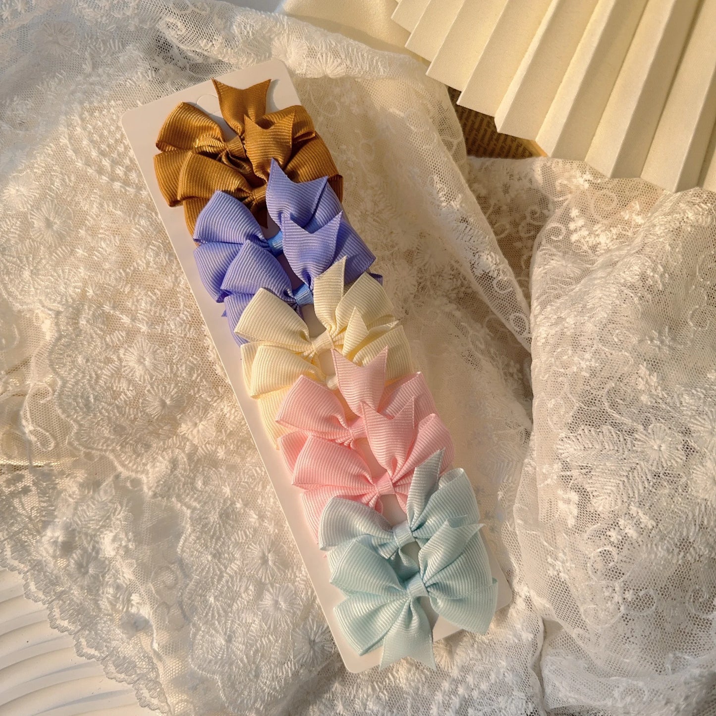 6-10Pcs Cute Bows Hair Clips For Girls Colorful Bows Clip Hairpin Handmade Barrettes Headwear Kids Children Hair Accessories
