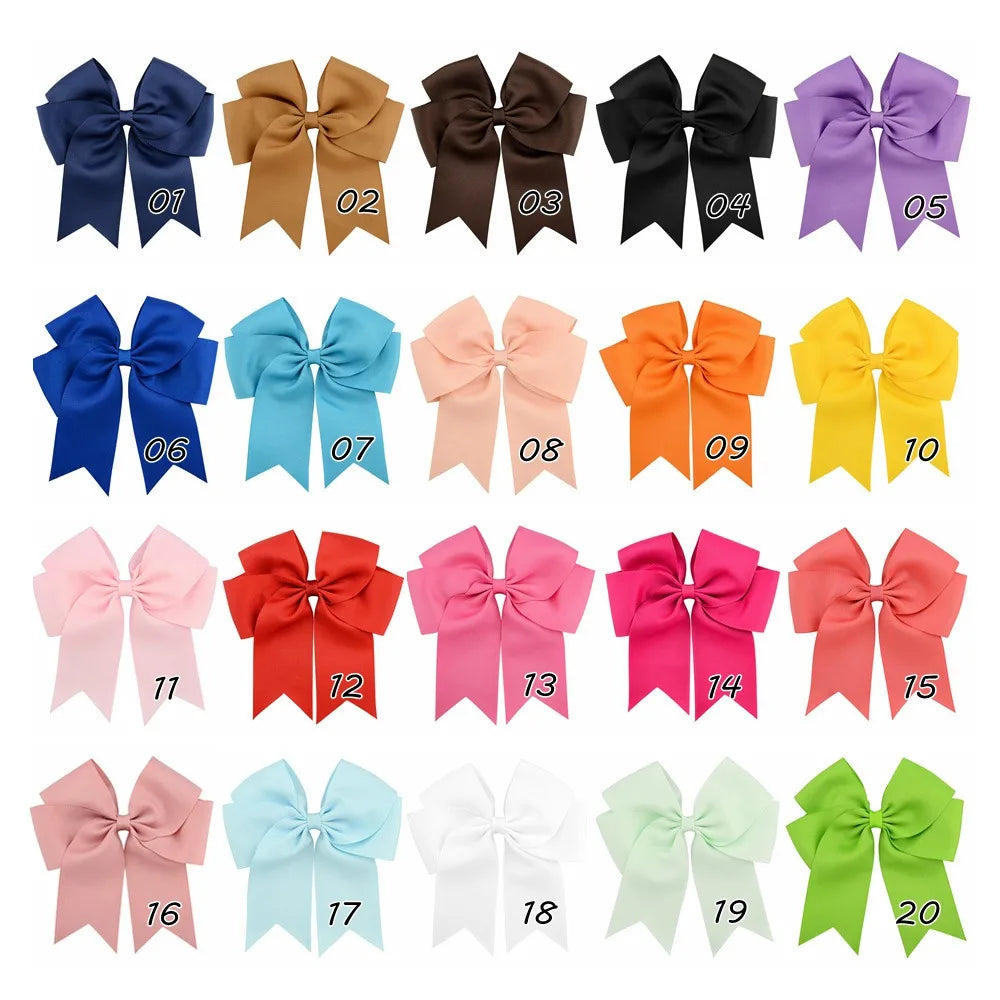 1 pieza de 6 pulgadas de lazos elegantes y coloridos para el cabello con clip para niñas, cinta de grogrén, pinzas para el cabello, accesorios para el cabello