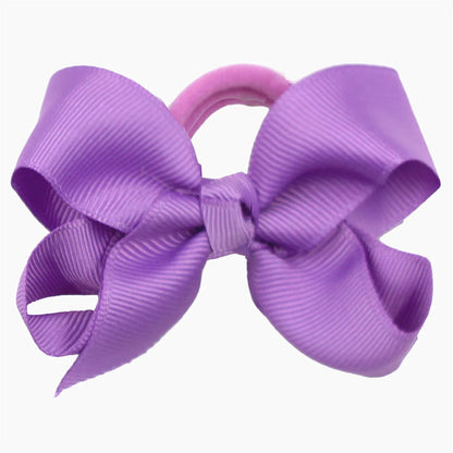 Cute Baby Girls Hair Bows Hair Ties Kids Hair Bands 3inch Bows Ponytail Holder Ties Children Kids Hair Accessories