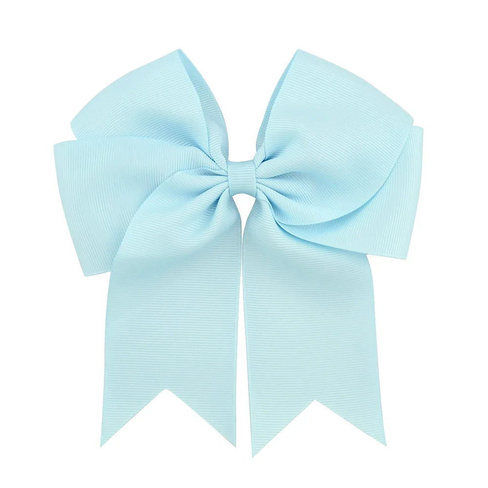 1 pieza de 6 pulgadas de lazos elegantes y coloridos para el cabello con clip para niñas, cinta de grogrén, pinzas para el cabello, accesorios para el cabello