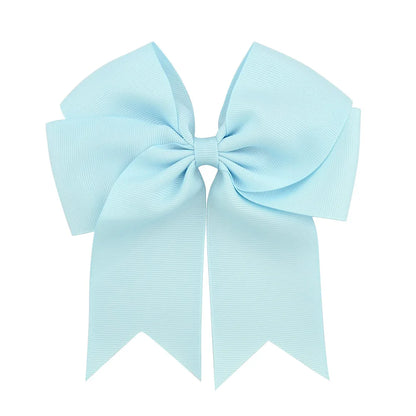 1 pieza de 6 pulgadas de lazos elegantes y coloridos para el cabello con clip para niñas, cinta de grogrén, pinzas para el cabello, accesorios para el cabello