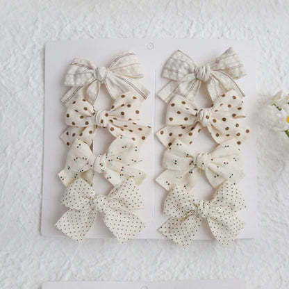 Elegant Bows hair clip, Lovely Children's Headwear, Cute Baby Hair Accessories, Trendy Full Coverage Fabric Hairpin for Girls