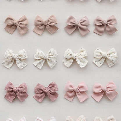 Elegant Bows hair clip, Lovely Children's Headwear, Cute Baby Hair Accessories, Trendy Full Coverage Fabric Hairpin for Girls