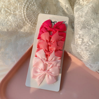 6-10Pcs Cute Bows Hair Clips For Girls Colorful Bows Clip Hairpin Handmade Barrettes Headwear Kids Children Hair Accessories
