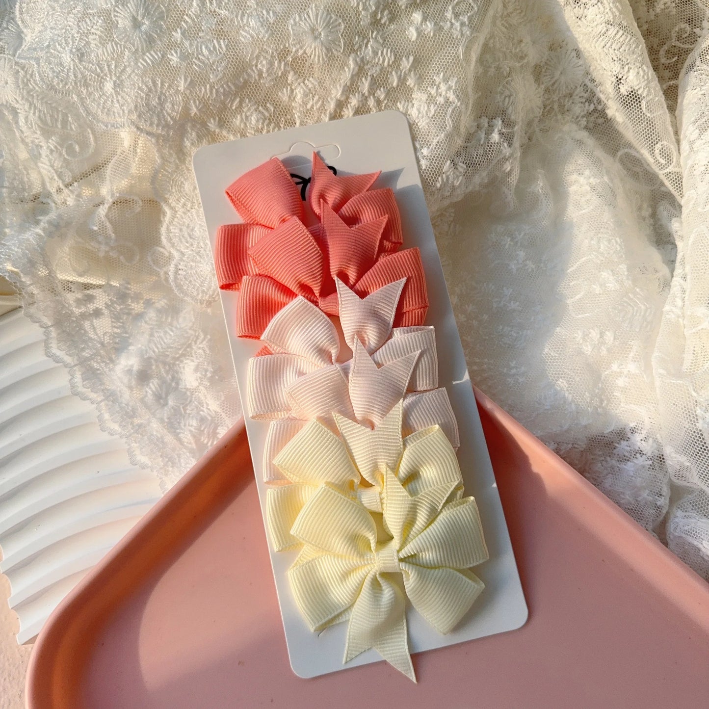 6-10Pcs Cute Bows Hair Clips For Girls Colorful Bows Clip Hairpin Handmade Barrettes Headwear Kids Children Hair Accessories