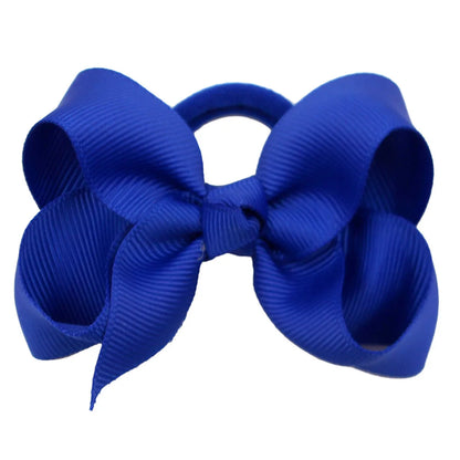 Cute Baby Girls Hair Bows Hair Ties Kids Hair Bands 3inch Bows Ponytail Holder Ties Children Kids Hair Accessories