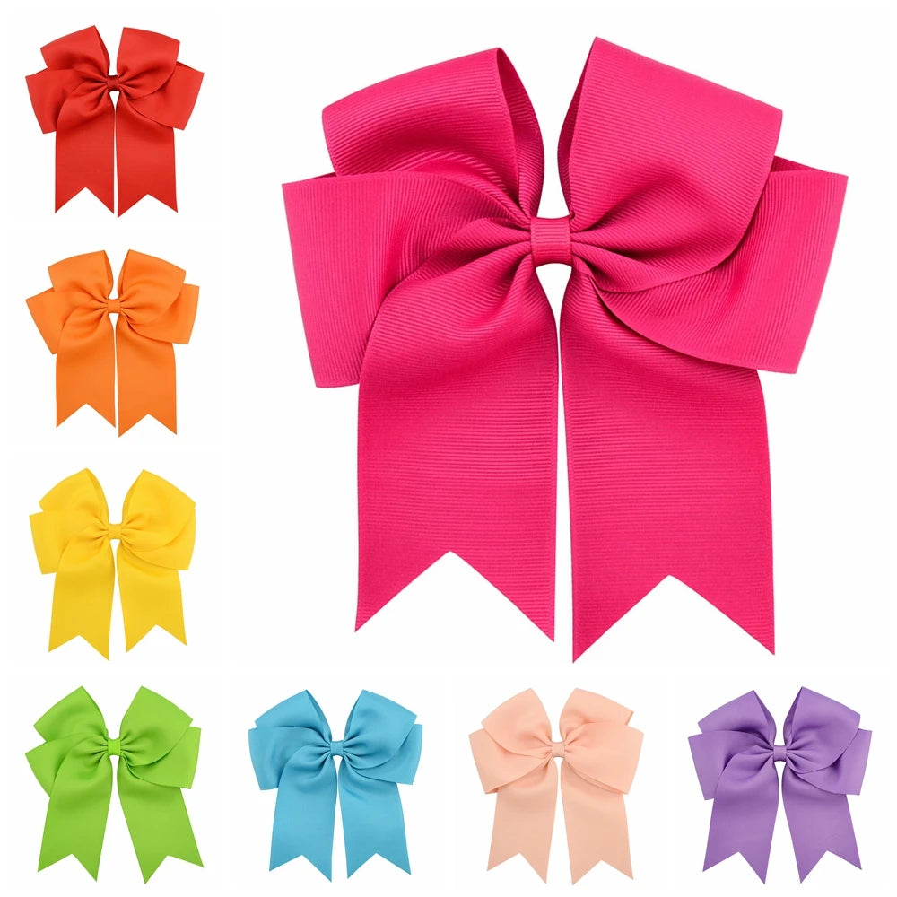 1 pieza de 6 pulgadas de lazos elegantes y coloridos para el cabello con clip para niñas, cinta de grogrén, pinzas para el cabello, accesorios para el cabello