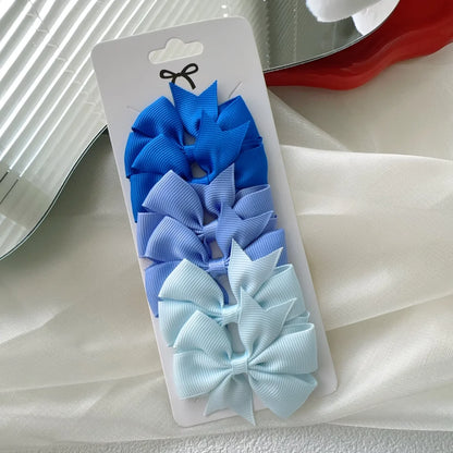 6-10Pcs Cute Bows Hair Clips For Girls Colorful Bows Clip Hairpin Handmade Barrettes Headwear Kids Children Hair Accessories