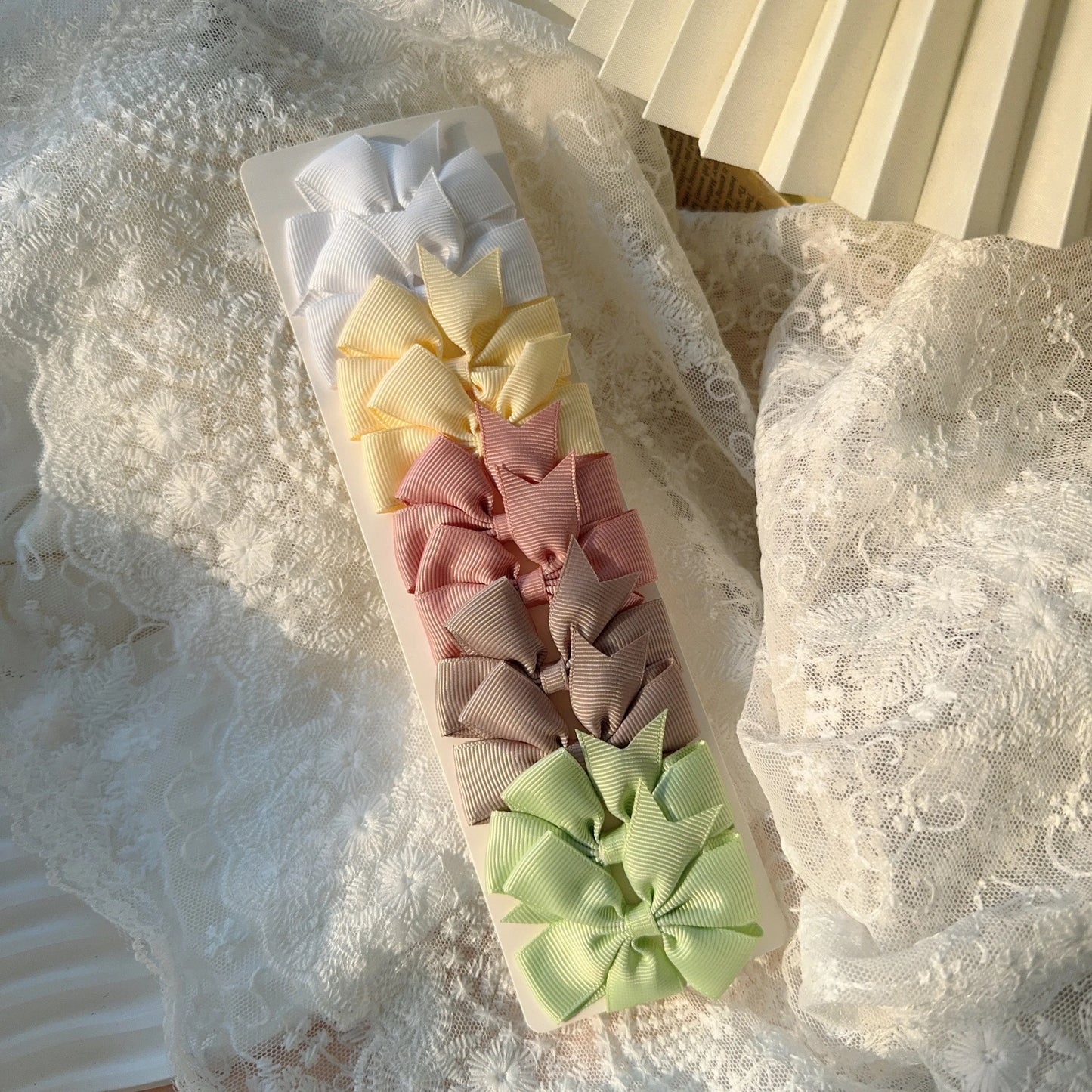 6-10Pcs Cute Bows Hair Clips For Girls Colorful Bows Clip Hairpin Handmade Barrettes Headwear Kids Children Hair Accessories