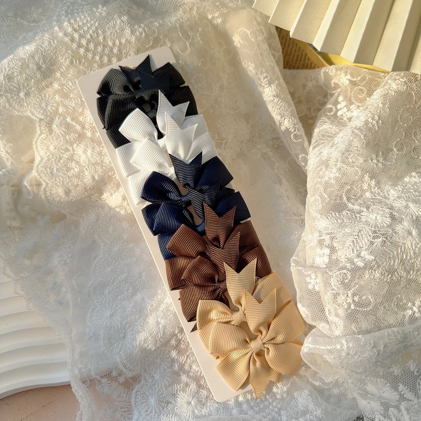 6-10Pcs Cute Bows Hair Clips For Girls Colorful Bows Clip Hairpin Handmade Barrettes Headwear Kids Children Hair Accessories