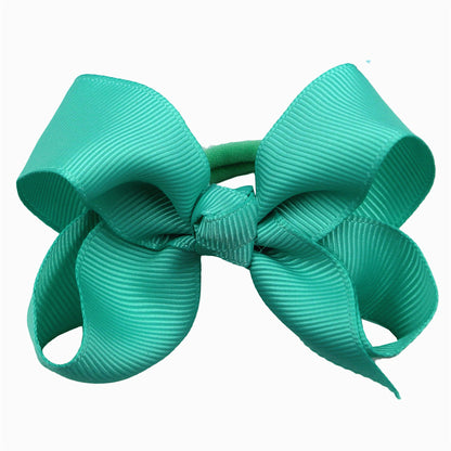 Cute Baby Girls Hair Bows Hair Ties Kids Hair Bands 3inch Bows Ponytail Holder Ties Children Kids Hair Accessories