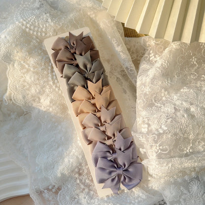 6-10Pcs Cute Bows Hair Clips For Girls Colorful Bows Clip Hairpin Handmade Barrettes Headwear Kids Children Hair Accessories