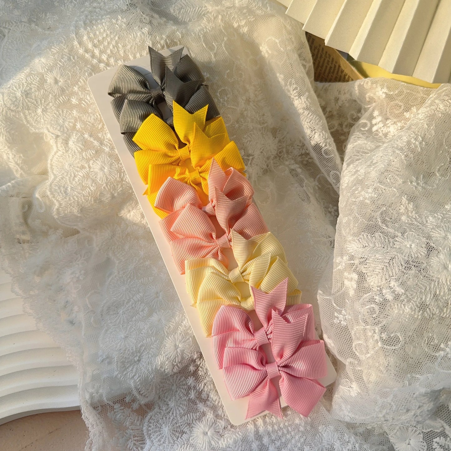6-10Pcs Cute Bows Hair Clips For Girls Colorful Bows Clip Hairpin Handmade Barrettes Headwear Kids Children Hair Accessories