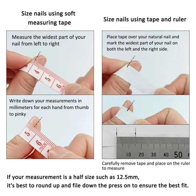 10Pcs Pink Handmade Press On Nails Full Cover Bear Heart Design Short Round Rhinestone False Nails Wearable Manicure Nail Tips