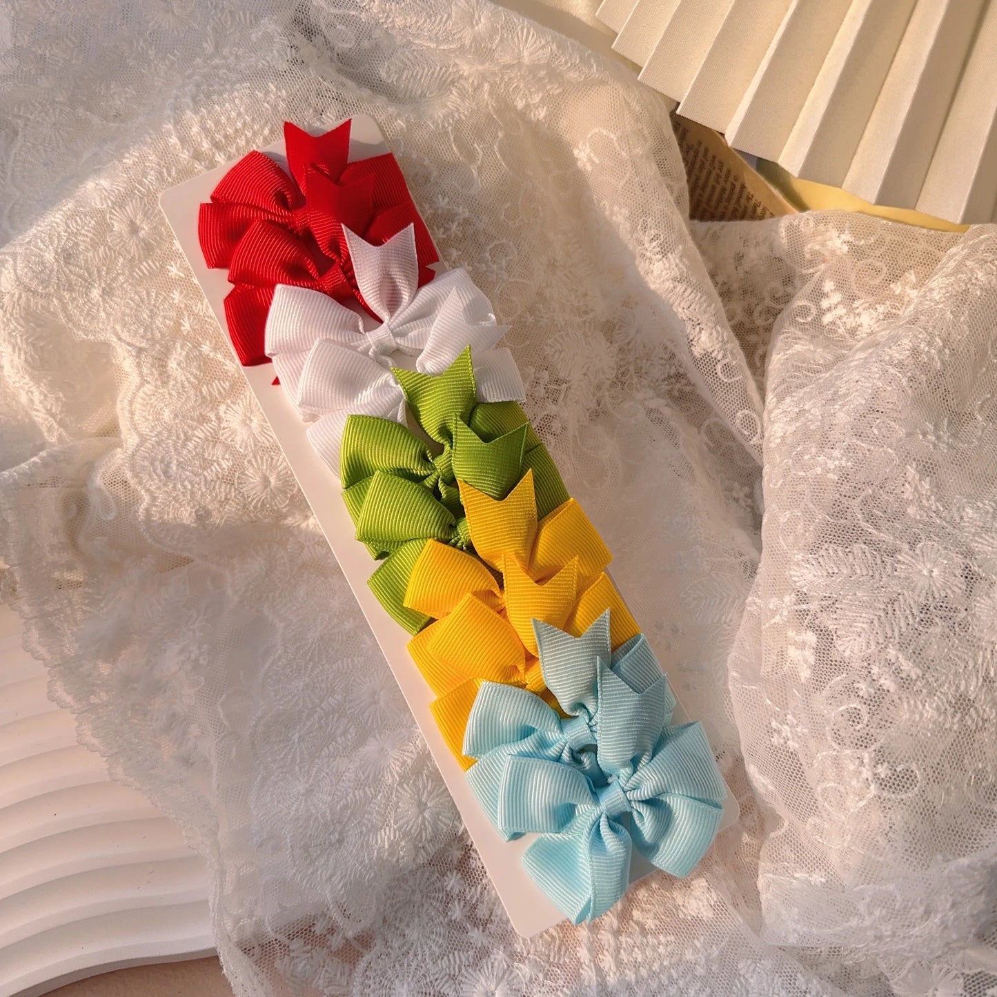 6-10Pcs Cute Bows Hair Clips For Girls Colorful Bows Clip Hairpin Handmade Barrettes Headwear Kids Children Hair Accessories