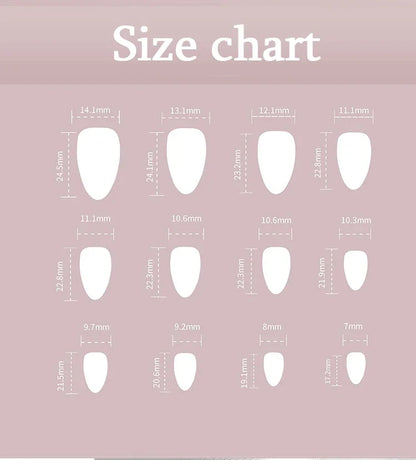 Elegant French Noble Gold Glitter Powder White Simple Almond Fake Nails Art False Nails Charm Tips Press on Nails Manicure Tools