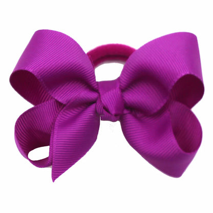 Cute Baby Girls Hair Bows Hair Ties Kids Hair Bands 3inch Bows Ponytail Holder Ties Children Kids Hair Accessories
