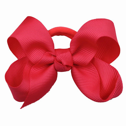 Cute Baby Girls Hair Bows Hair Ties Kids Hair Bands 3inch Bows Ponytail Holder Ties Children Kids Hair Accessories
