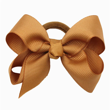 Cute Baby Girls Hair Bows Hair Ties Kids Hair Bands 3inch Bows Ponytail Holder Ties Children Kids Hair Accessories
