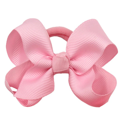 Cute Baby Girls Hair Bows Hair Ties Kids Hair Bands 3inch Bows Ponytail Holder Ties Children Kids Hair Accessories