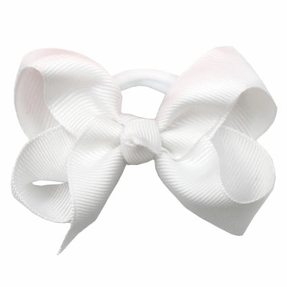 Cute Baby Girls Hair Bows Hair Ties Kids Hair Bands 3inch Bows Ponytail Holder Ties Children Kids Hair Accessories