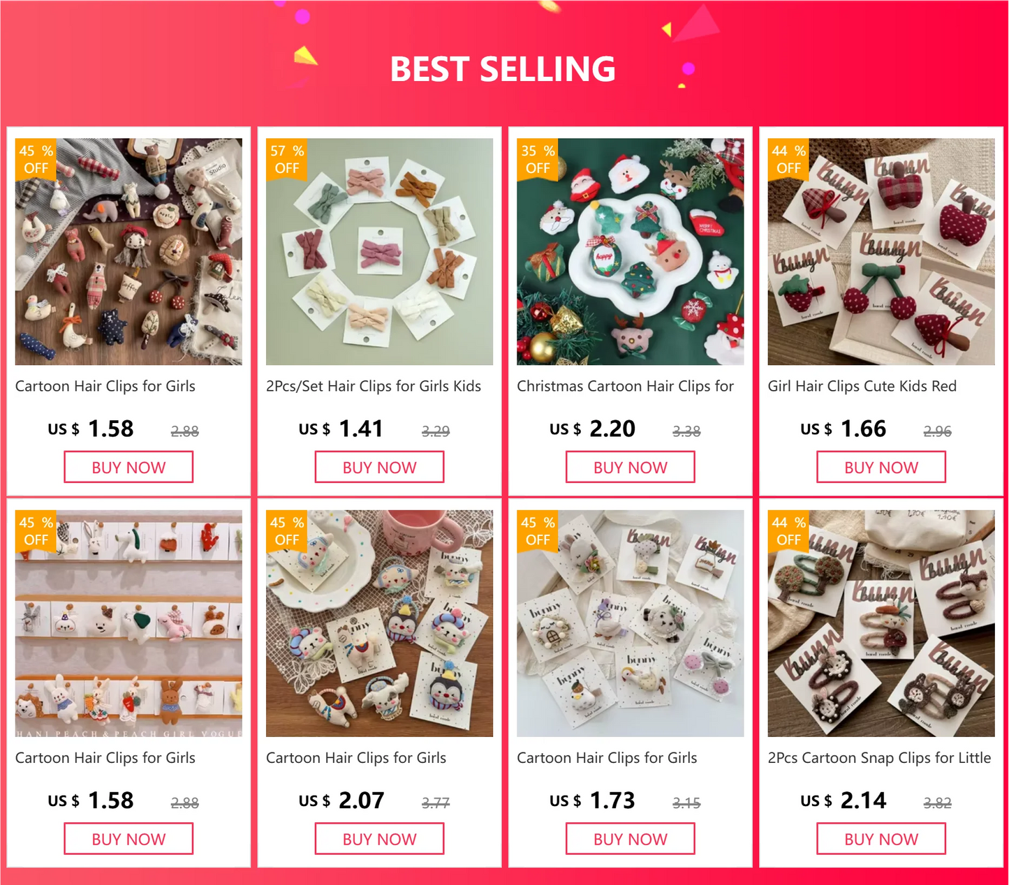 Hair Clips for Girls Bows Hairpin Kids Hair Accessories Princess Embroided Bowknot Hairclips Barrette Baby Headwear Wholesale