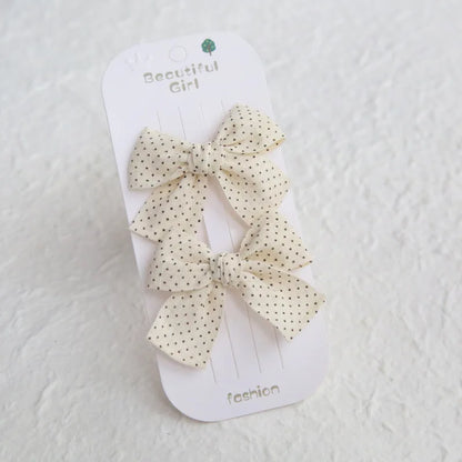 Elegant Bows hair clip, Lovely Children's Headwear, Cute Baby Hair Accessories, Trendy Full Coverage Fabric Hairpin for Girls