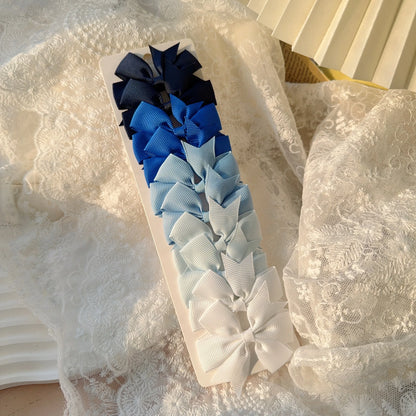 6-10Pcs Cute Bows Hair Clips For Girls Colorful Bows Clip Hairpin Handmade Barrettes Headwear Kids Children Hair Accessories
