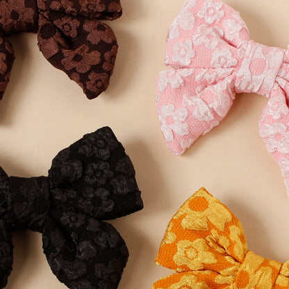 Hair Clips for Girls Bows Hairpin Kids Hair Accessories Princess Embroided Bowknot Hairclips Barrette Baby Headwear Wholesale
