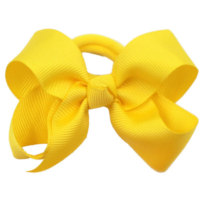Cute Baby Girls Hair Bows Hair Ties Kids Hair Bands 3inch Bows Ponytail Holder Ties Children Kids Hair Accessories
