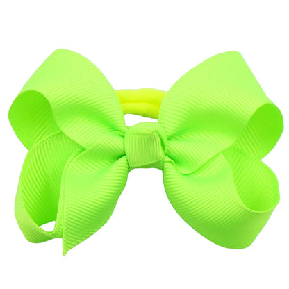 Cute Baby Girls Hair Bows Hair Ties Kids Hair Bands 3inch Bows Ponytail Holder Ties Children Kids Hair Accessories