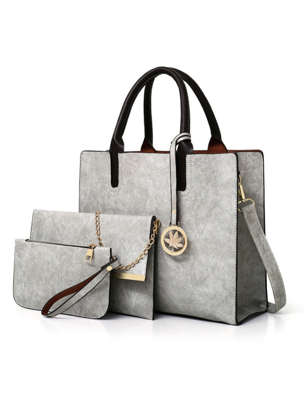 Nuevo bolso de suegra de PU, bolso de mujer, bolso grande, conjunto de varias piezas, bolso de hombro 