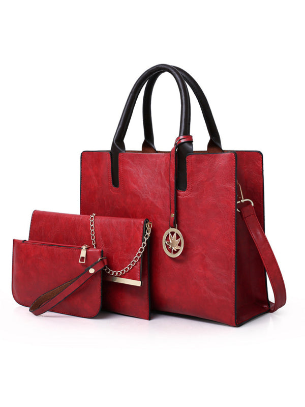 Nuevo bolso de suegra de PU, bolso de mujer, bolso grande, conjunto de varias piezas, bolso de hombro 