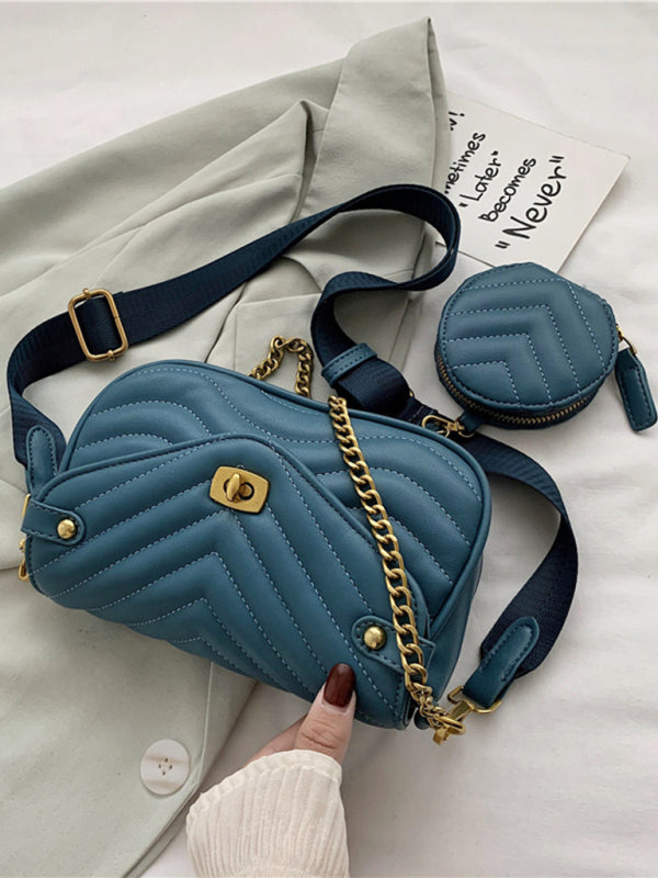 Bolso de hombro con cadena de gran sentido, bolso mensajero pequeño. 