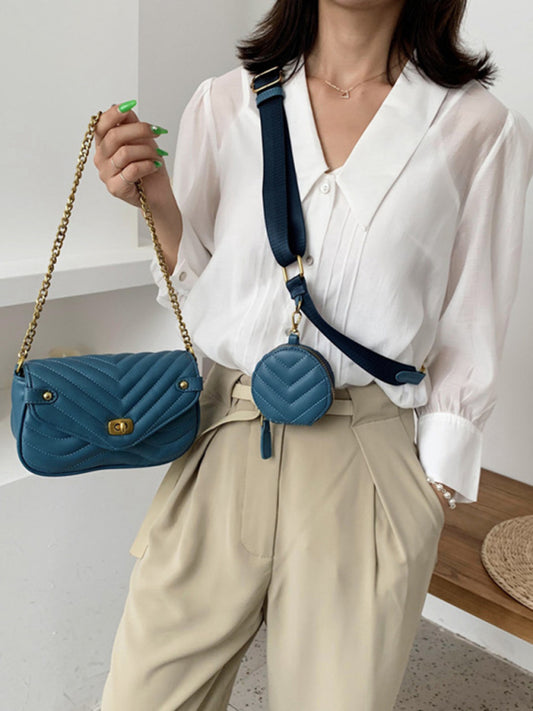 Bolso de hombro con cadena de gran sentido, bolso mensajero pequeño. 