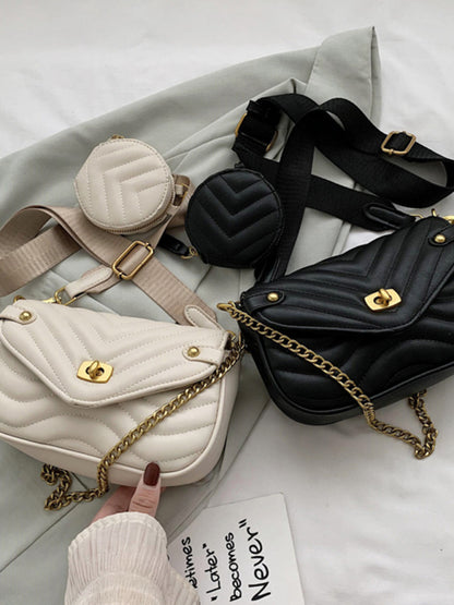 Bolso de hombro con cadena de gran sentido, bolso mensajero pequeño. 
