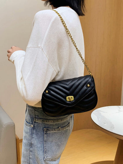 Bolso de hombro con cadena de gran sentido, bolso mensajero pequeño. 