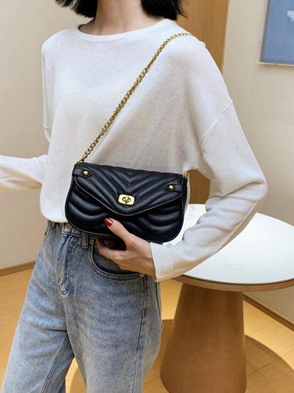 Bolso de hombro con cadena de gran sentido, bolso mensajero pequeño. 