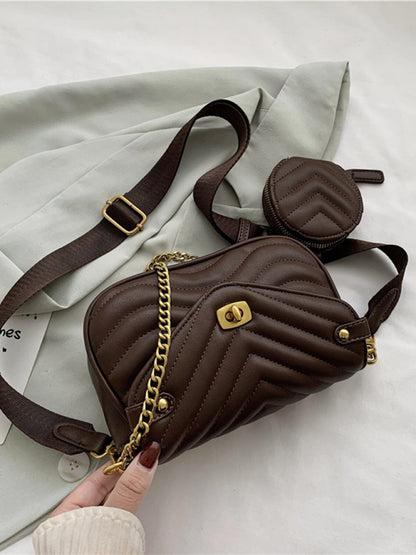 Bolso de hombro con cadena de gran sentido, bolso mensajero pequeño. 