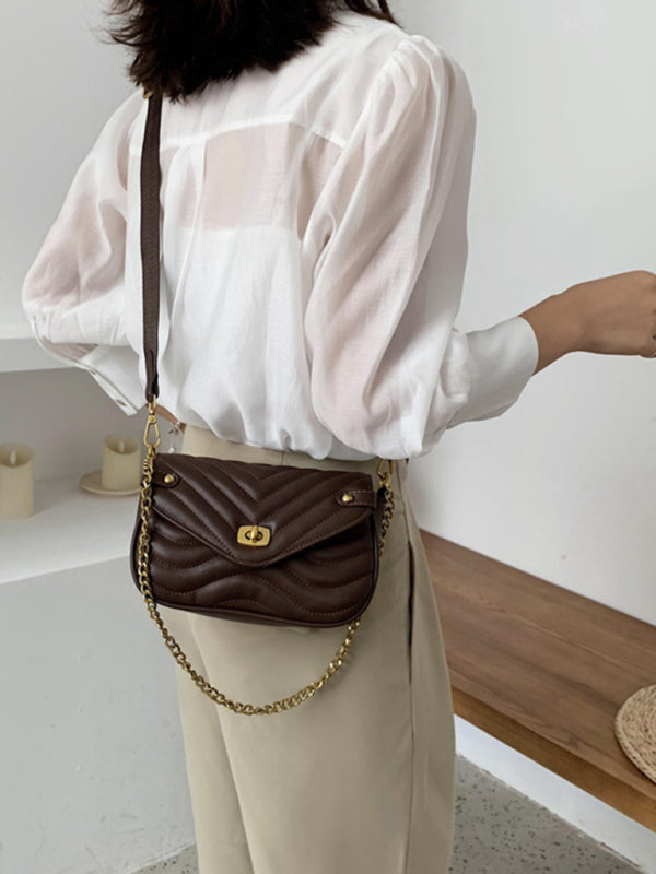 Bolso de hombro con cadena de gran sentido, bolso mensajero pequeño. 