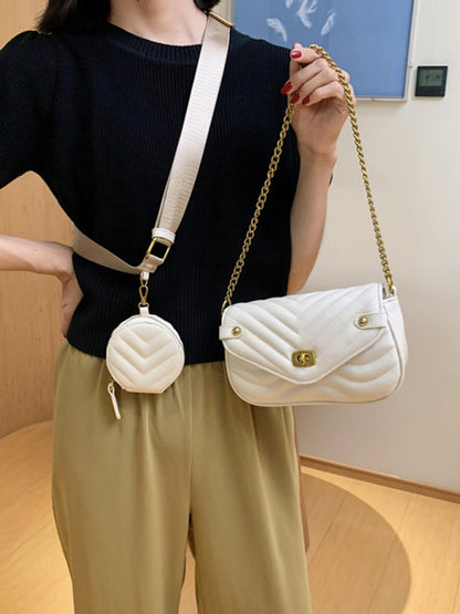 Bolso de hombro con cadena de gran sentido, bolso mensajero pequeño. 
