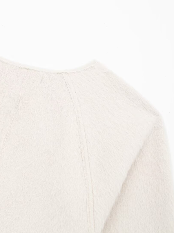 Nueva chaqueta informal suave de manga larga con tirantes. 