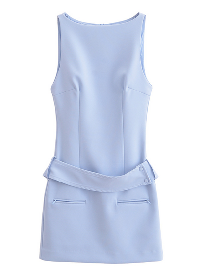 Vestido ajustado con cinturón 