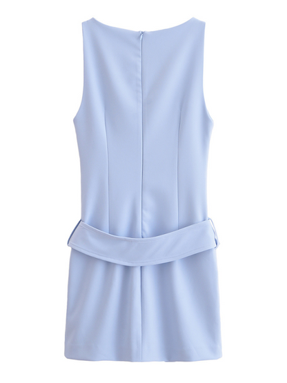 Vestido ajustado con cinturón 