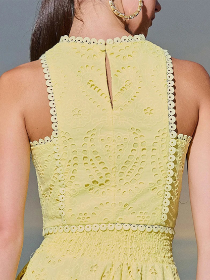 Nuevo traje largo sin mangas con bolsillos, conjunto informal de dos piezas holgado para vacaciones 